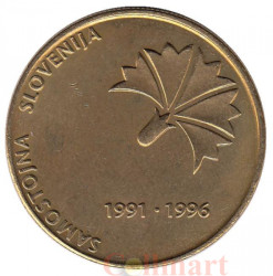 Словения. 5 толаров 1996 год. 5 лет независимости Словении.