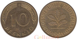 ФРГ. 10 пфеннигов 1991 год. (G)