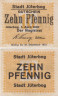  Бона. Германия. Йютербог 10 пфеннигов 1920 год. Нотгельд желтый. (VF) 