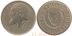 Кипр. 20 центов 1993 год. Зенон Китийский.