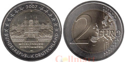 Германия. 2 евро 2007 год. Шверинский Замок, Мекленбург-Передняя Померания. (G)