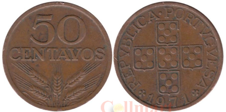  Португалия. 50 сентаво 1971 год. 