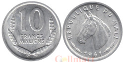 Мали. 10 франков 1961 год. Лошадь.