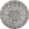  Австрия. 100 шиллингов 1979 год. Дом фестивалей и конгрессов в Брегенце. 