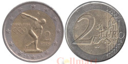 Греция. 2 евро 2004 год. XXVIII летние Олимпийские Игры, Афины 2004.