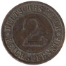 Веймарская республика. 2 рейхспфеннига 1936 год. (D) 