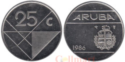 Аруба. 25 центов 1986 год.