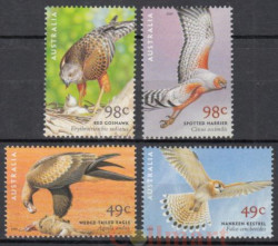Набор марок. Австралия 2001 год. Хищные птицы Австралии. (4 марки)