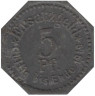  Германия. Штеттин. 5 пфеннигов 1917 год. Нотгельд. 