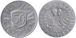 Австрия. 50 грошей 1947 год.