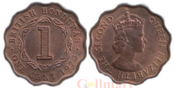 Британский Гондурас. 1 цент 1973 год. Елизавета II.