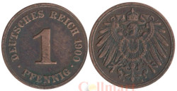 Германская империя. 1 пфенниг 1900 год. (A)