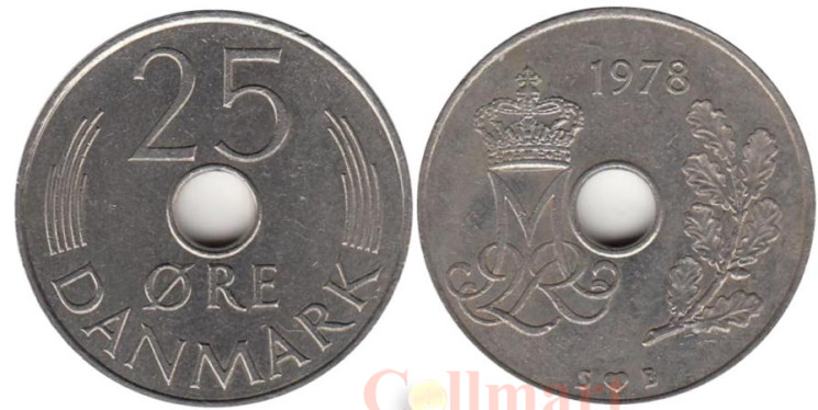  Дания. 25 эре 1978 год. 