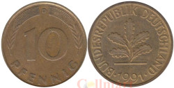 ФРГ. 10 пфеннигов 1991 год. (D)