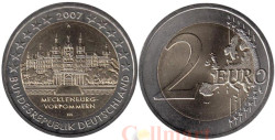 Германия. 2 евро 2007 год. Шверинский Замок, Мекленбург-Передняя Померания. (A)
