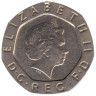  Великобритания. 20 пенсов 2006 год. 