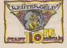  Бона. Германия. Крёпелин 10 пфеннигов 1922 год. Нотгельд. (XF) 