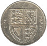  Великобритания. 1 фунт 2008 год. Королевский Щит, представляющий Соединённое Королевство. 