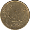  Финляндия. 10 евроцентов 1999 год. Геральдический лев. 