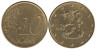  Финляндия. 10 евроцентов 1999 год. Геральдический лев. 