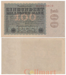 Бона. Германия (Веймарская республика) 100.000.000 марок 1923 год. P-107a.1 (VF)