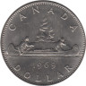 Канада. 1 доллар 1969 год. Индейцы в каноэ. 