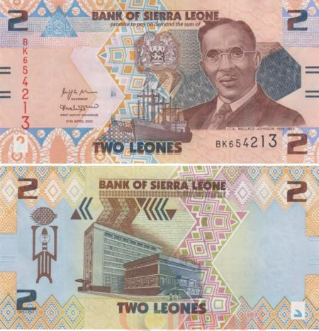  Бона. Сьерра-Леоне 2 леоне 2022 год. И.Т.А. Уоллес-Джонсон. (Пресс) 