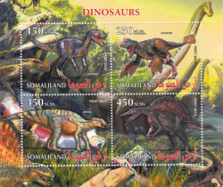 Почтовый блок. Сомалиленд: Неофициальный выпуск. Динозавры.