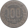  Республика Конго. 100 франков 1975 год. Антилопы. 
