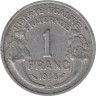  Франция. 1 франк 1958 год. Тип Морлон. Марианна. (B - Бомон-ле-Роже) 