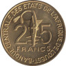  Западная Африка (BCEAO). 25 франков 2004 год. Золотая гиря народа ашанти. 