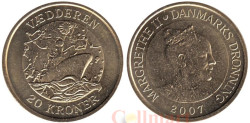 Дания. 20 крон 2007 год. Ледокол Веддерен.