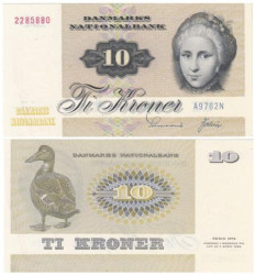 Бона. Дания 10 крон 1976 год. Катрин София Кирхгоф. (Пресс)