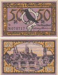 Бона. Германия. Мерзебург 50 пфеннигов 1921 год (серия b). Нотгельд. (XF)