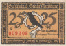  Бона. Германия. Мерзебург 25 пфеннигов 1921 год. Нотгельд. (XF) 