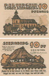 Бона. Германия. Штернберг 10 пфеннигов 1922 год. Нотгельд. (XF)