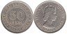  Малайя и Британское Борнео. 50 центов 1954 год. Королева Елизавета II. 
