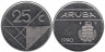  Аруба. 25 центов 1990 год. 