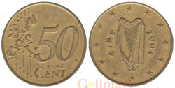 Ирландия. 50 евроцентов 2004 год. Арфа.