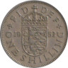  Великобритания. 1 шиллинг 1953 год. Герб Англии. 