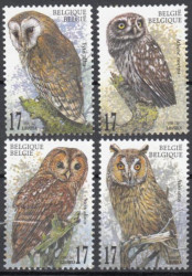 Набор марок. Бельгия 1999 год. Совы. (4 марки)
