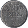  Норвегия. 25 эре 1943 год. 