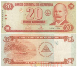 Бона. Никарагуа 20 кордоб 2006 год. Хосе Сантос Селайя. (VF)