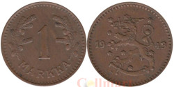 Финляндия. 1 марка 1943 год. (медь)