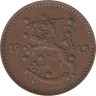  Финляндия. 1 марка 1943 год. (медь) 