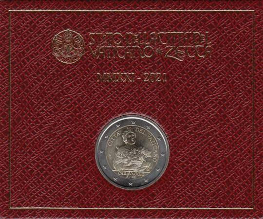  Ватикан. 2 евро 2021 год. 450 лет со дня рождения Караваджо. 