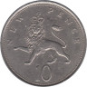  Великобритания. 10 новых пенсов 1980 год. Коронованный лев. 