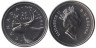  Канада. 25 центов 1993 год. Северный олень. (UNC) 