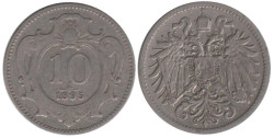 Австрия. 10 геллеров 1895 год.