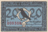  Бона. Германия. Мерзебург 20 пфеннигов 1921 год. Нотгельд. (XF) 